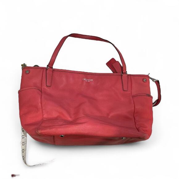 Coach Baby Bag Tote in Saffiano Leather | Coral - Picture 1 of 11